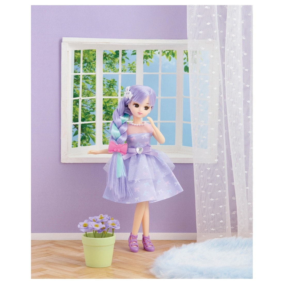リカちゃん LD−12 パープルロングヘアリカちゃん