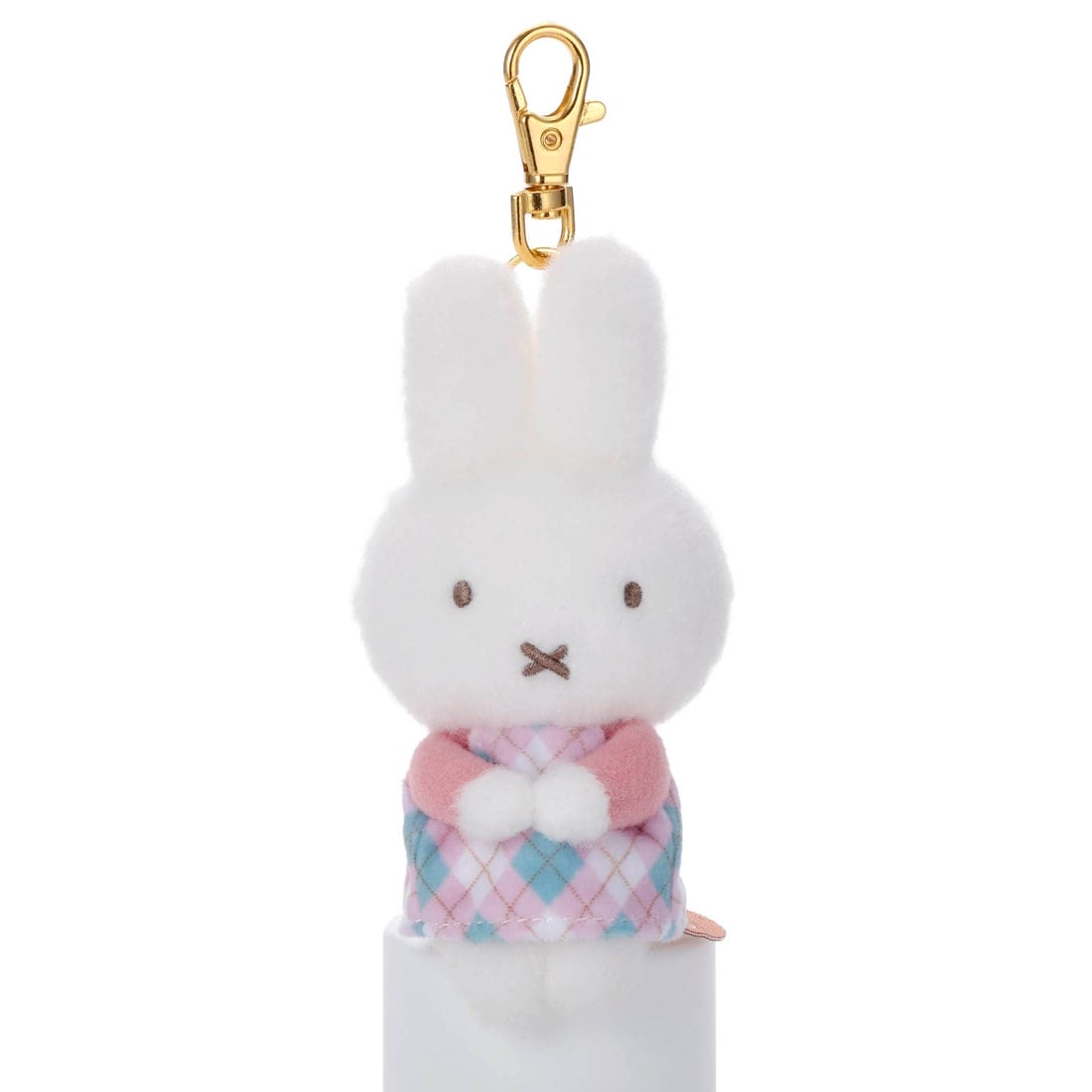 ブルーナ MIFFY CHECK ちょっこりさんキーチャームマスコット ミッフィー(ピンク)