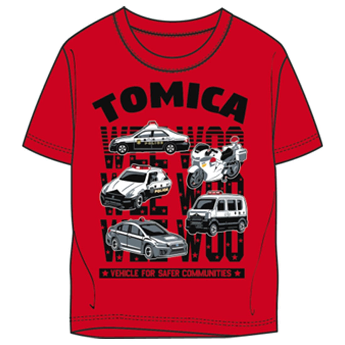 トミカ 半袖tシャツ レッド 100cm 100cm レッド トミカ 半袖 限定品や新作も おもちゃ グッズの通販ならタカラトミーモール タカラトミー公式