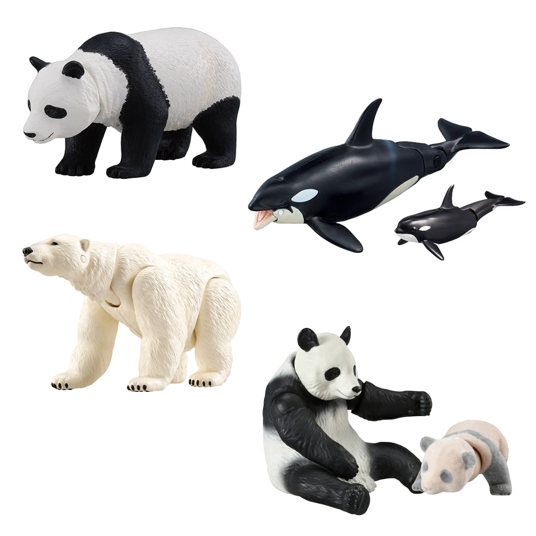 アニア 白と黒の動物あつまれ セット