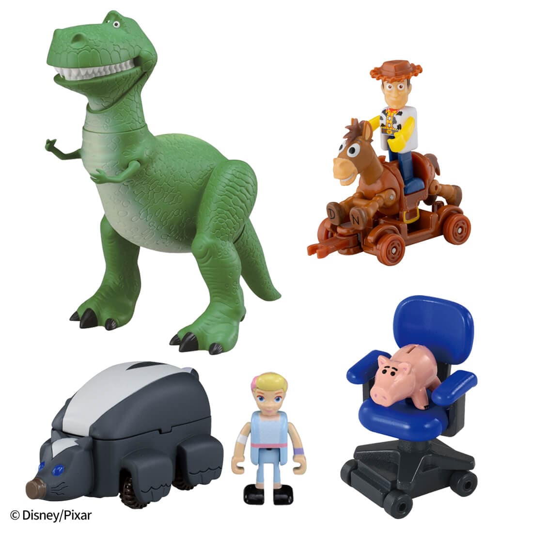 【ウッディ + ボー・ピープ + ハム +レックス!】トイ・ストーリー おしゃべりフレンズ レックス + ドリームトミカ ライドオン 3種 セット