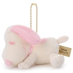 ピーナッツ Cacao すやすやフレンド ボールチェーンマスコット スヌーピー(ホワイトアンドストロベリー)