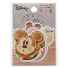 ディズニーキャラクター Nuiパン ステッカー３種セット サンドウィッチ(ミッキーマウスアンドミニーマウス) ちぎりパン(ミッキーマウスアンドミニーマウスアンドドナルドダックアンドプルート)