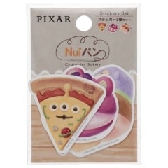 ピクサーキャラクター Nuiパン ステッカー3種セット ピザ(エイリアン) マリトッツォ(ロッツォ) ちぎりパン(ウッディ･バズ･ジェシー･ブルズアイ)