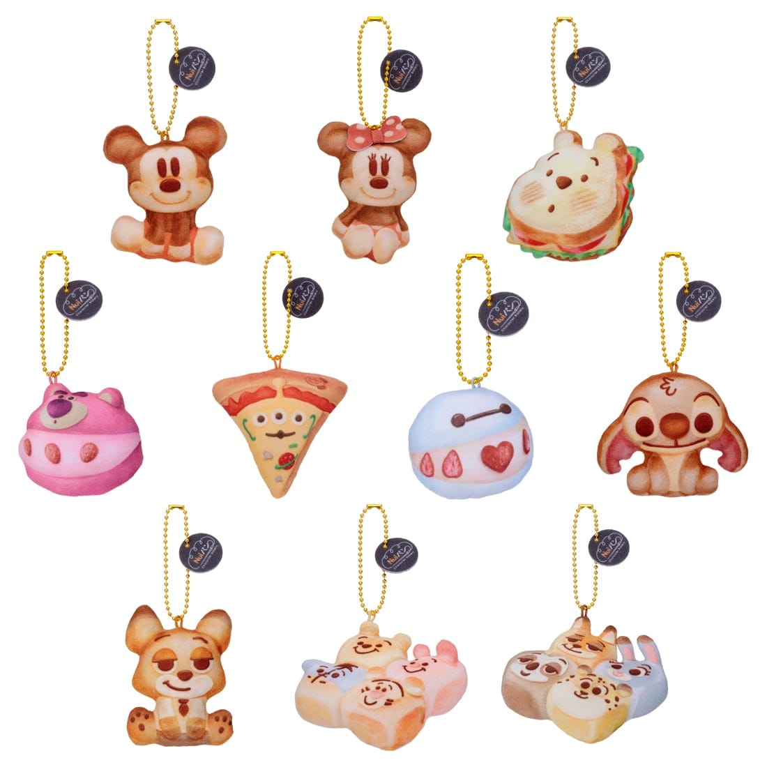【BOX販売】ディズニーアンドピクサーキャラクター Nuiパン ミステリーボックス ボールチェーンミニマスコット
