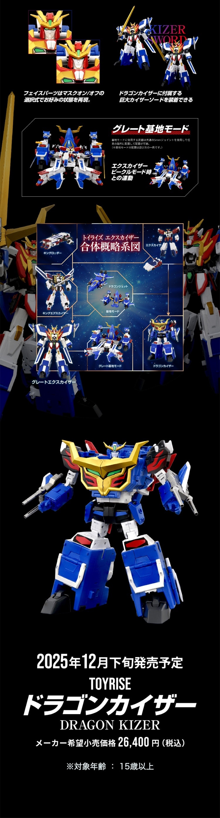 食玩⬛️未組立⬛️ドラゴンカイザー 勇者エクスカイザー」より「ドラゴンカイザー」がトイライズ